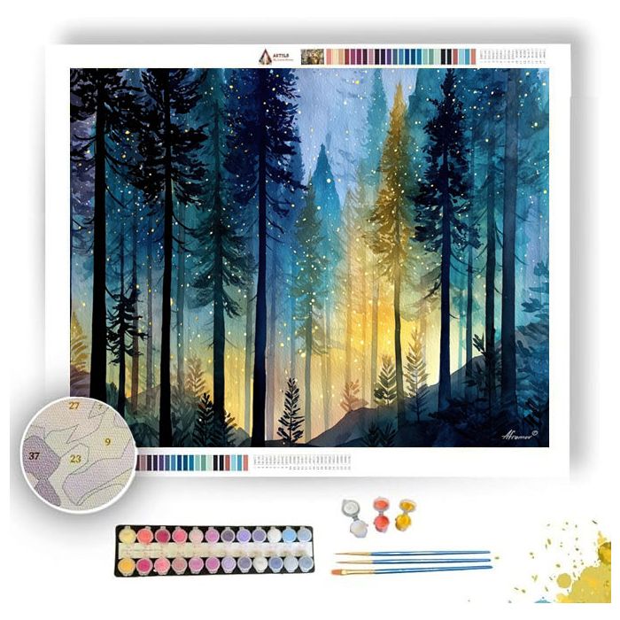HALLOWED FOREST GLOW - Paint by Numbers Full Kit