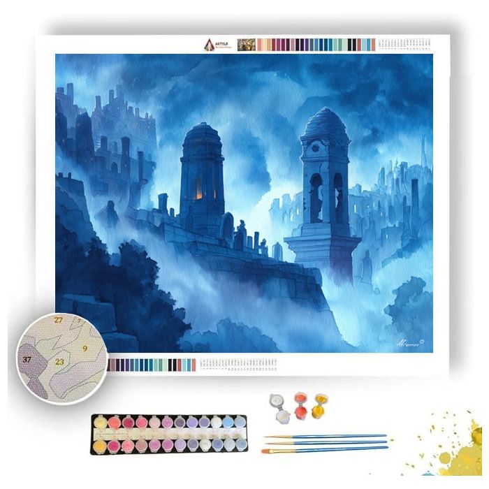 THE MISTY NECROPOLIS - Paint by Numbers Full Kit
