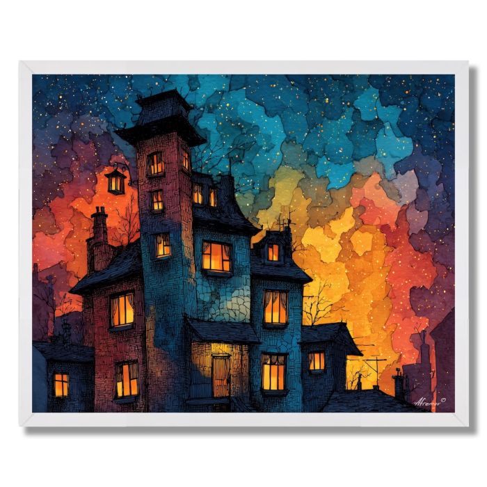 HAUNTED HOUSE GLOW - FRAMED