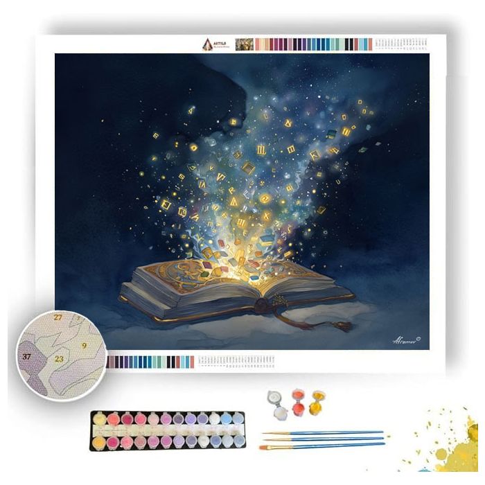 CANDLELIGHT SPELLBOOK - Paint by Numbers Full Kit