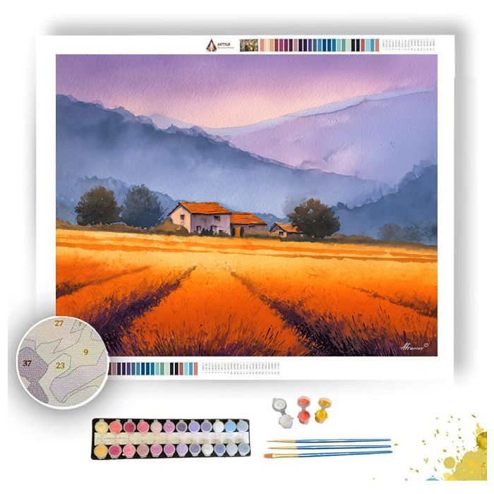 AUTUMN FARM VIEW - Paint by Numbers Full Kit