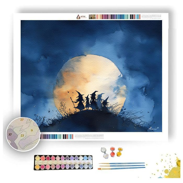 MIDNIGHT SPELL CIRCLE - Paint by Numbers Full Kit