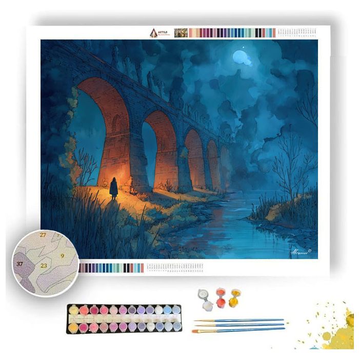 THE HAUNTED BRIDGE - Paint by Numbers Full Kit