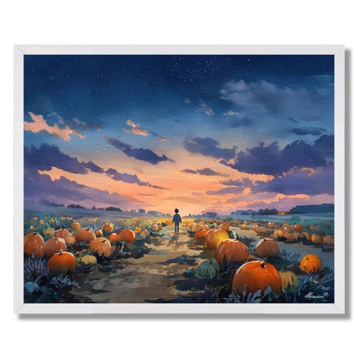 PUMPKIN PATCH EVENING - FRAMED