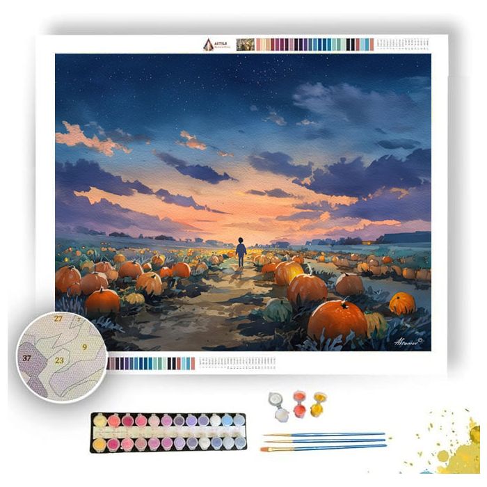 PUMPKIN PATCH EVENING - Paint by Numbers Full Kit