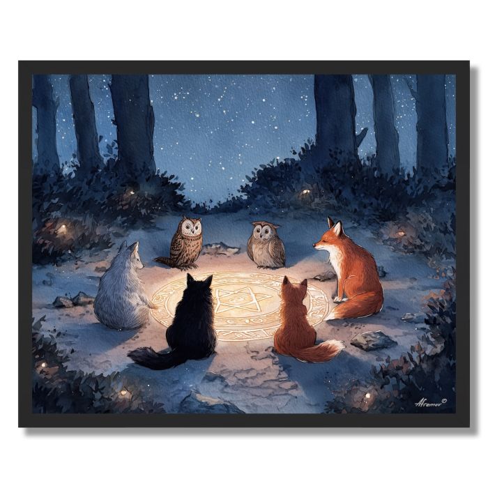 WITCHS FAMILIAR CIRCLE - FRAMED