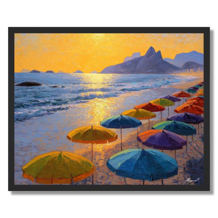 RIO BEACH MORNING - FRAMED