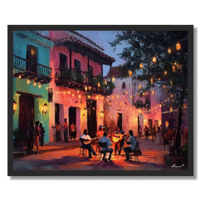 CARTAGENA EVENING DANCE - FRAMED