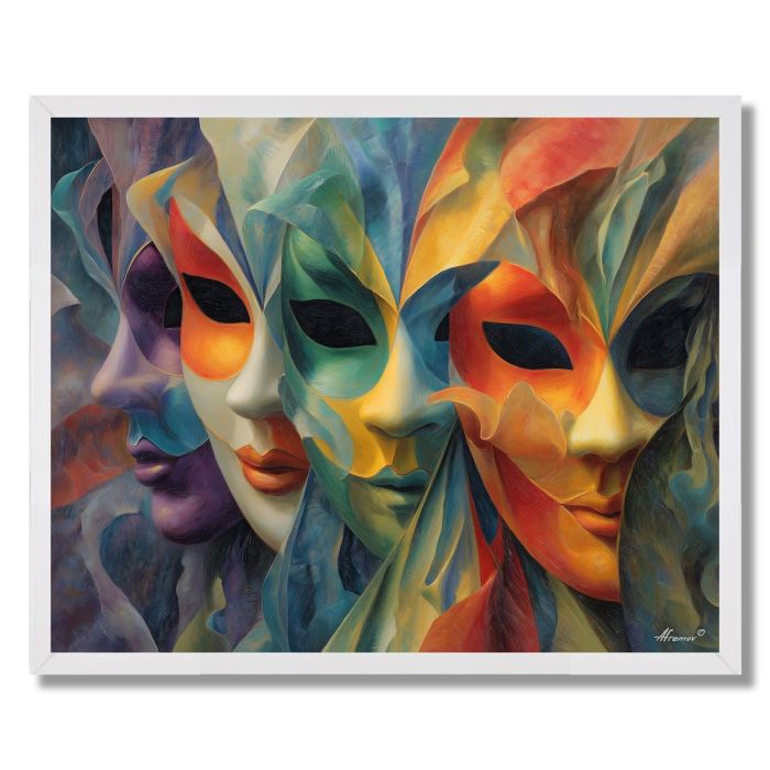 CARNIVAL MASKS - FRAMED