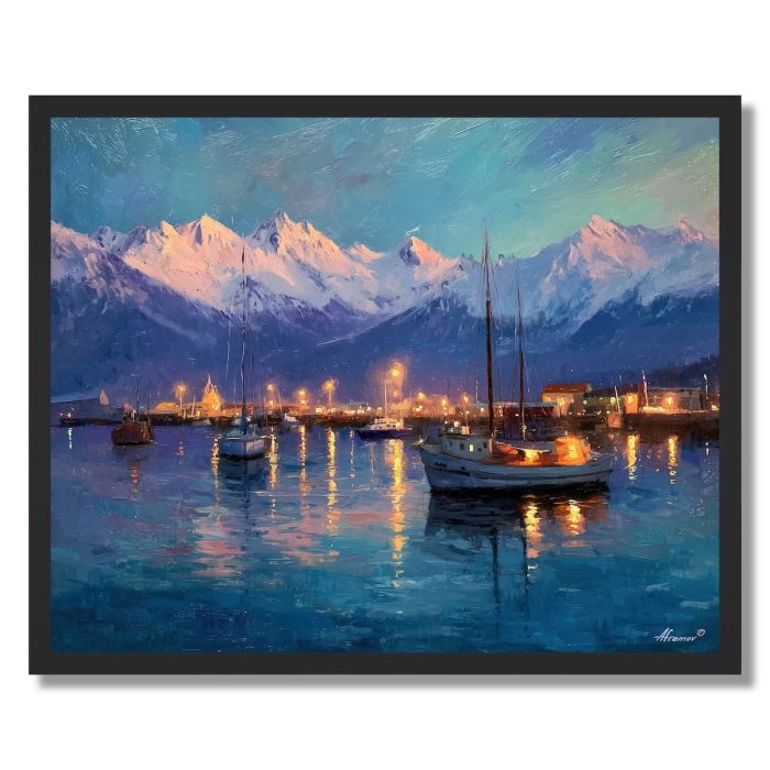 CHILEAN HARBOR LIGHT - FRAMED