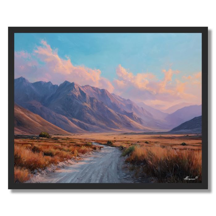 PERUVIAN DESERT ROAD - FRAMED
