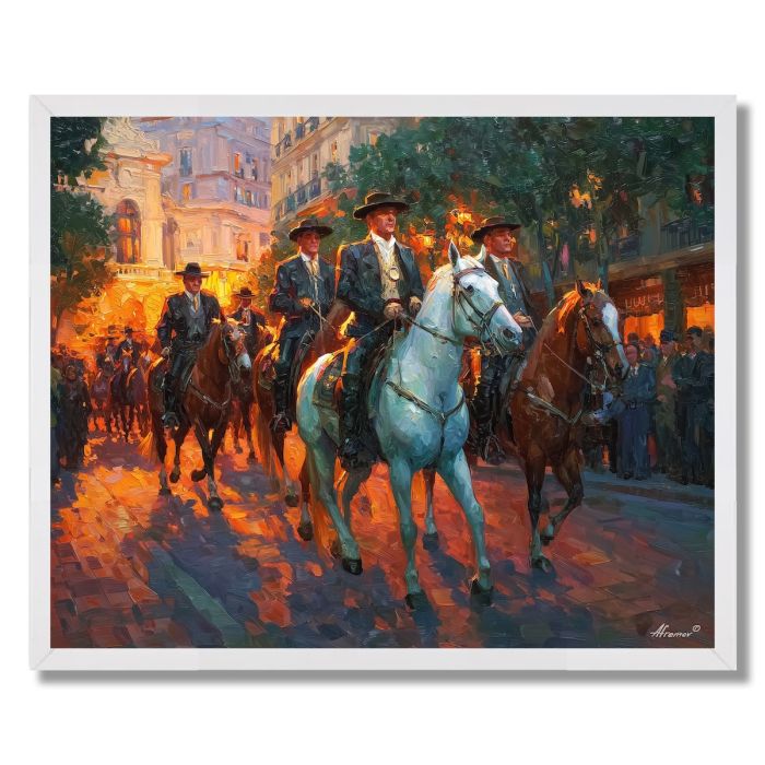 ARGENTINE HORSE PARADE - FRAMED