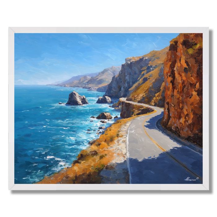 CHILEAN COAST ROAD - FRAMED