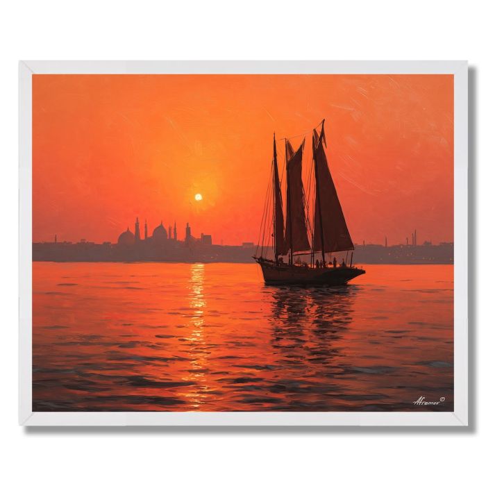 CARTAGENA BAY SUNSET - FRAMED