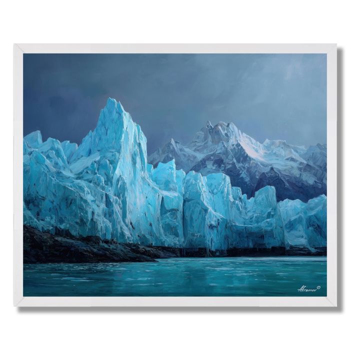 CHILEAN GLACIER DAWN - FRAMED