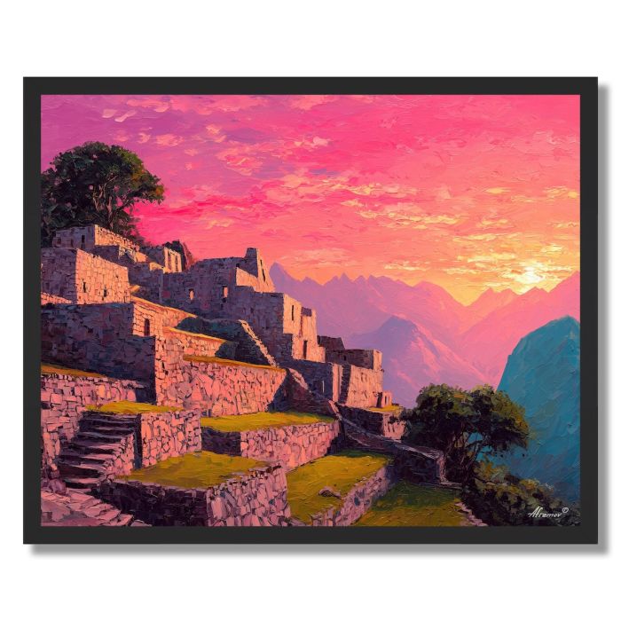 MACHU PICCHU DAWN - FRAMED