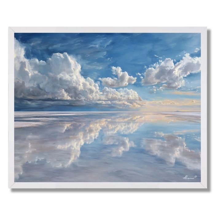 BOLIVIAN SALT MIRROR - FRAMED