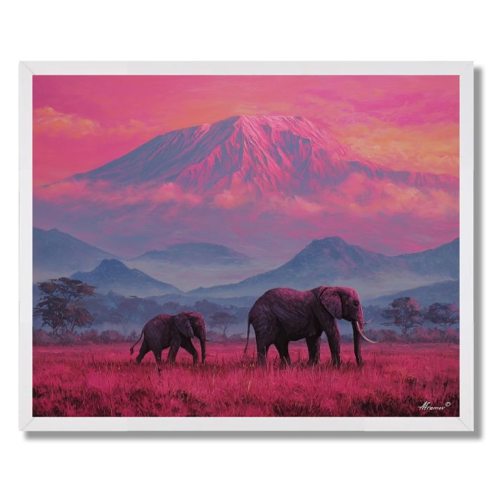 KENYAN MOUNTAIN DAWN - FRAMED