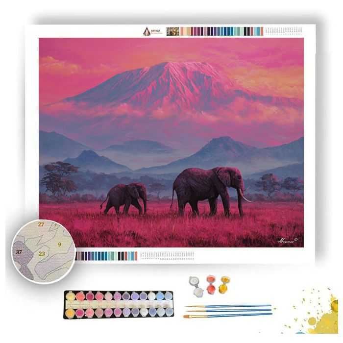 KENYAN MOUNTAIN DAWN - Paint by Numbers Full Kit