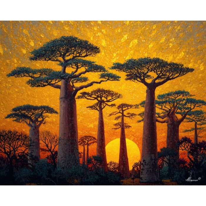 MADAGASCAR SUNSET TREES