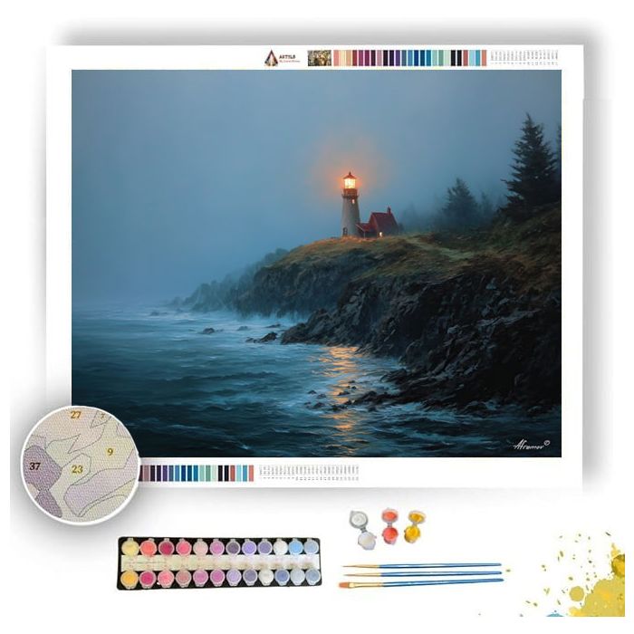 CAPE LIGHTHOUSE EVENING - Paint by Numbers Full Kit