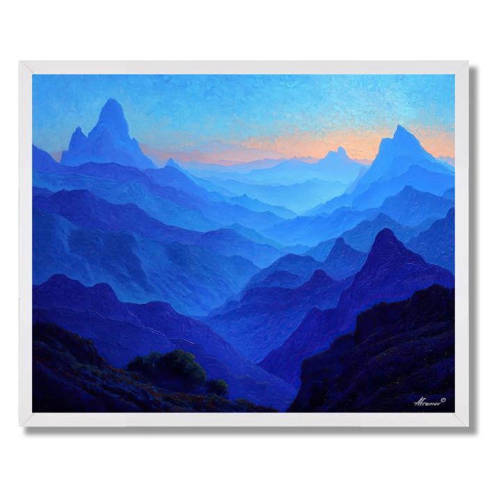 ETHIOPIAN BLUE HORIZON - FRAMED