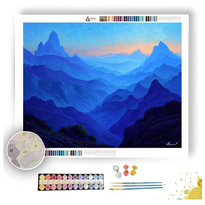 ETHIOPIAN BLUE HORIZON - Paint by Numbers Full Kit