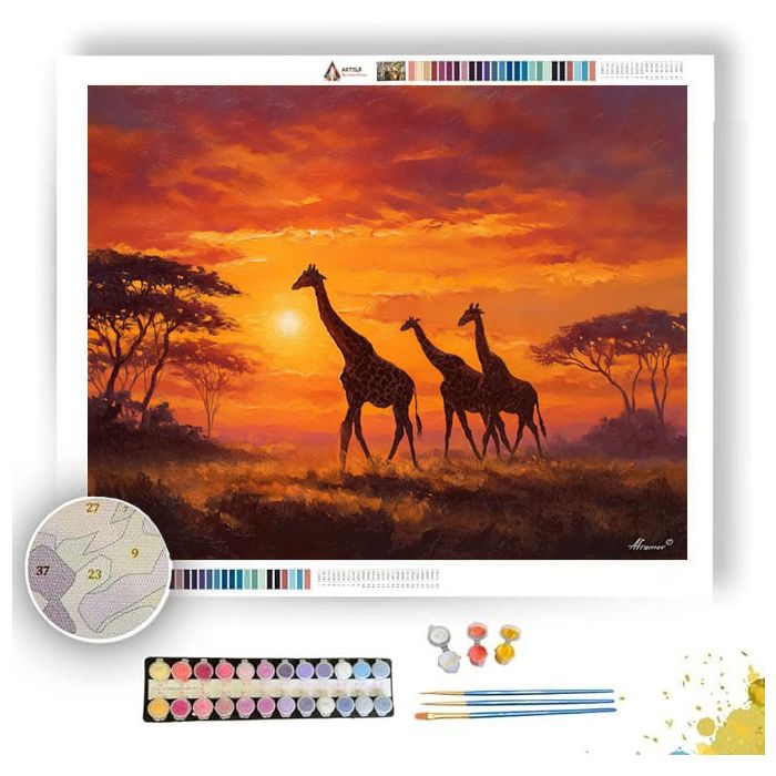 SERENGETI SUNRISE - Paint by Numbers Full Kit