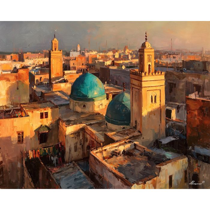 MOROCCAN ROOFTOPS AT SUNSET