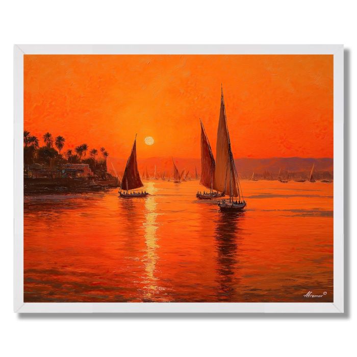 EGYPTIAN SUNSET REFLECTIONS - FRAMED