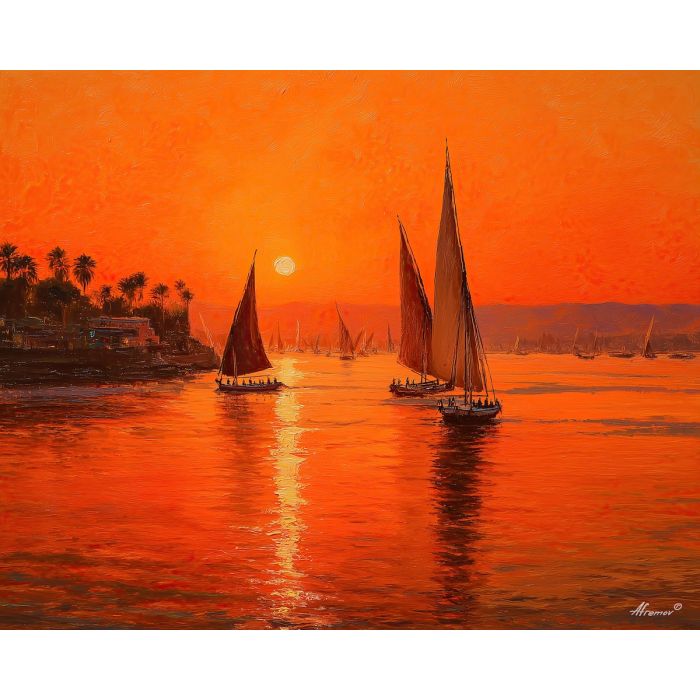 EGYPTIAN SUNSET REFLECTIONS