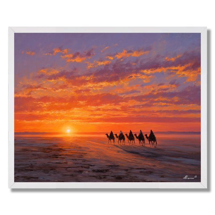 SAHARA CARAVAN ROAD - FRAMED