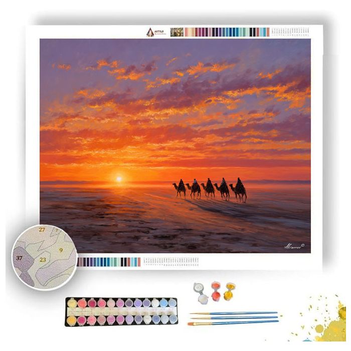 SAHARA CARAVAN ROAD - Paint by Numbers Full Kit