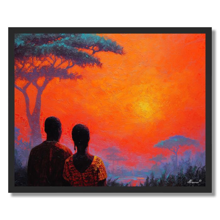 GHANA EVENING SONG - FRAMED