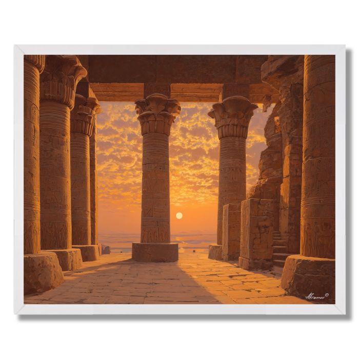 EGYPTIAN TEMPLE LIGHT - FRAMED