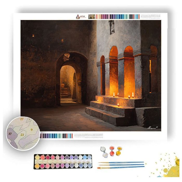 ETHIOPIAN CHURCH LIGHT - Paint by Numbers Full Kit