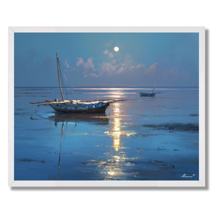 ZANZIBAR MOON HARBOR - FRAMED