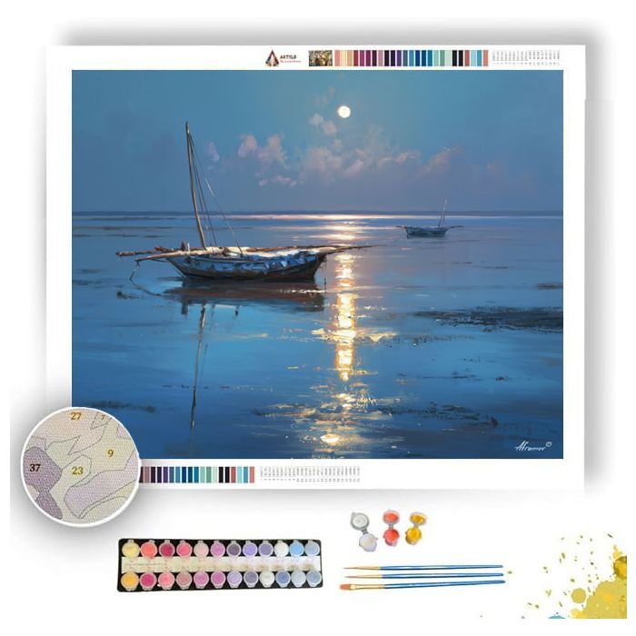 ZANZIBAR MOON HARBOR - Paint by Numbers Full Kit