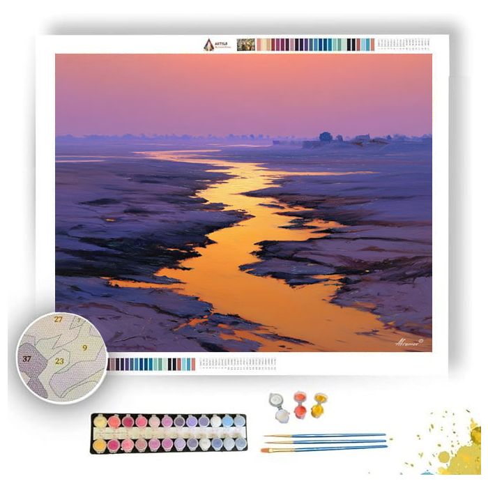 NIGER RIVER TWILIGHT - Paint by Numbers Full Kit