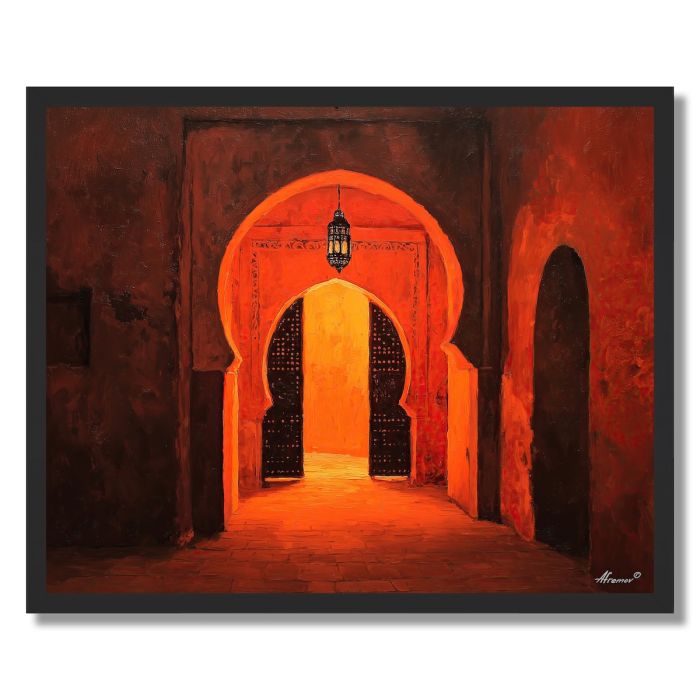 MOROCCAN GATE LIGHT - FRAMED