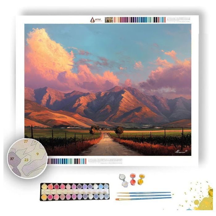 CAPE SUNSET ROAD - Paint by Numbers Full Kit