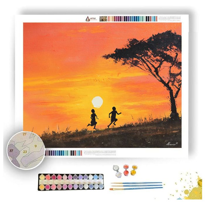 KENYAN HILL GLOW - Paint by Numbers Full Kit