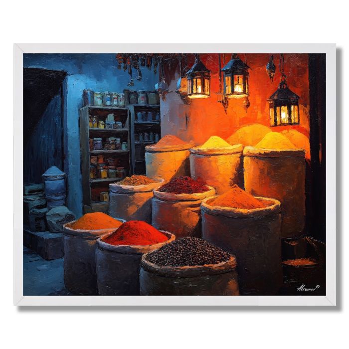MOROCCAN DAWN MARKET - FRAMED