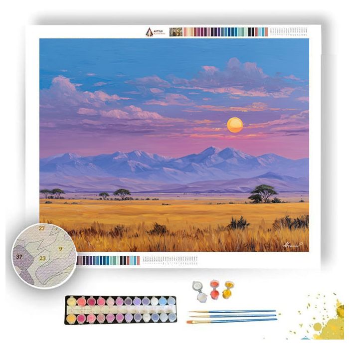 SAFARI SUN HORIZON - Paint by Numbers Full Kit