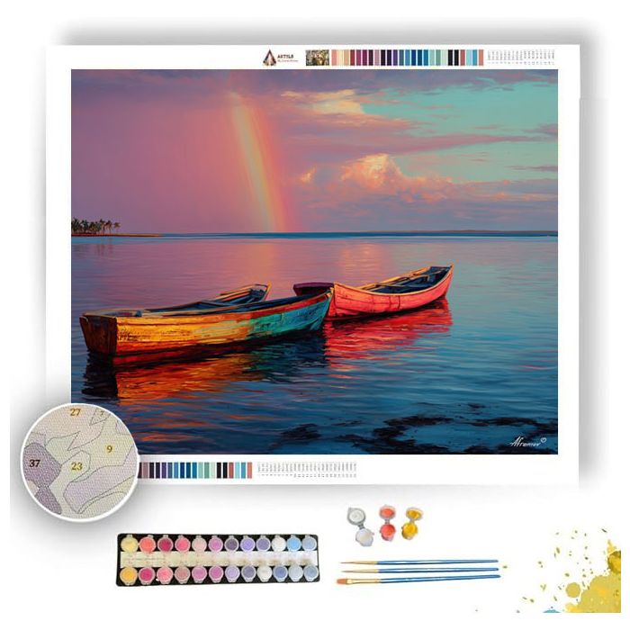 MADAGASCAR COAST RAINBOW - Paint by Numbers Full Kit