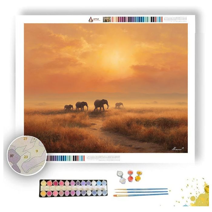 KENYAN SAVANNA LIGHT - Paint by Numbers Full Kit