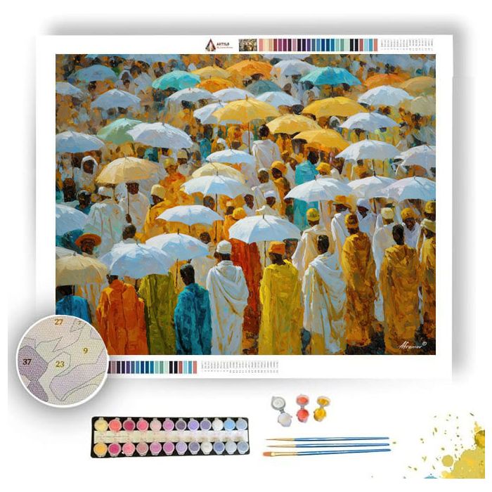 ETHIOPIAN CROSS FESTIVAL - Paint by Numbers Full Kit