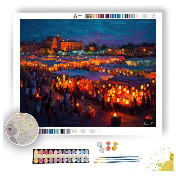 MARRAKECH EVENING COLORS - Paint by Numbers Full Kit