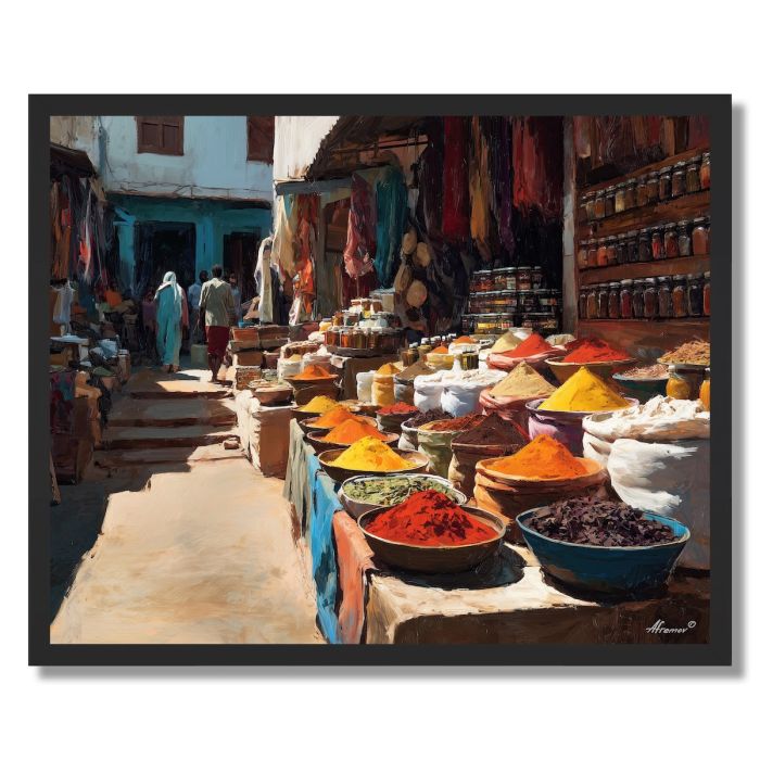 ZANZIBAR MARKET COLORS - FRAMED