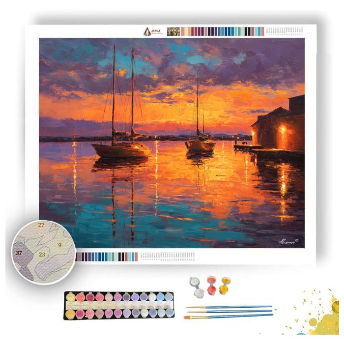 CAPE SUN HARBOR - Paint by Numbers Full Kit